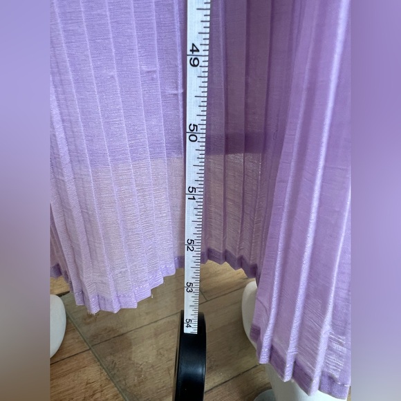 Massimo Dutti Womans Maxi Dress Size M Purple Pleated Flaw - Picture 5 of 8